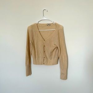 cashmere cardigan – camel